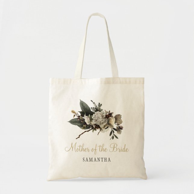 Bolso De Tela Elegante boda floral de invierno madre de la novia (Frente)