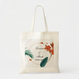 Bolso De Tela Elegante Boda tropical floral