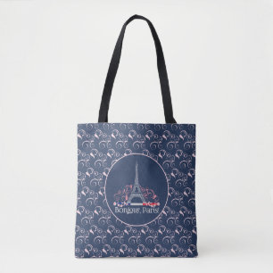 Bolso De Tela Elegante Bonjour París Estética Francesa