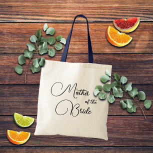Bolso De Tela Elegante Caligrafía Madre de la Novia Nupcial