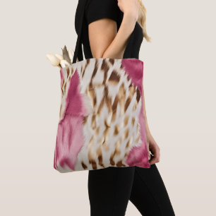Bolso De Tela Elegante Cebra de oro blanco rosado