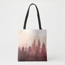 Bolso De Tela Elegante ciudad de Praga arte acrílico|