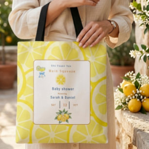 Bolso De Tela Elegante Clásico Viral Limón Baby Shower Moderno