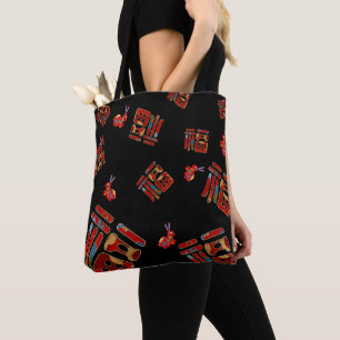 Bolso De Tela Elegante Conejo Arcoiris 福 Bendición Año Lunar