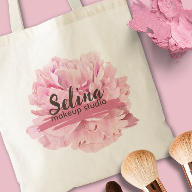 Bolso De Tela Elegante Cream Rubor Pink Floral Makeup Studio (Subido por el creador)