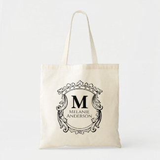 Bolso De Tela Elegante Cresta de Monograma 