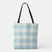 Elegante Cuadro Escocés Azul Pálido Chic Niña Dama