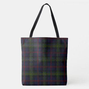 Bolso De Tela Elegante Cuadro Escocés Rústico
