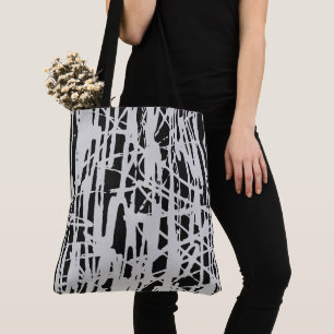 Bolso De Tela Elegante Cute simple negro y gris
