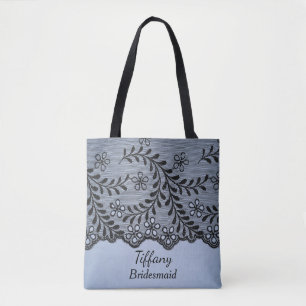 Bolso De Tela Elegante dama de honor azul