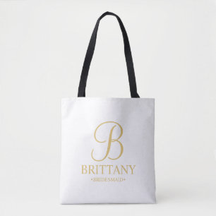 Bolso De Tela Elegante dama de honor personalizada de color blan