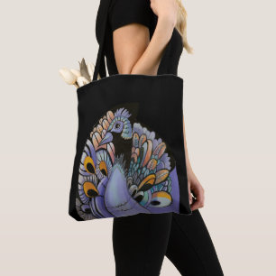 Bolso De Tela elegante de pavo real