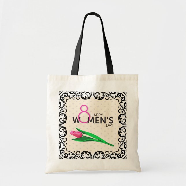Bolso De Tela Elegante Día Internacional de la Mujer (Frente)