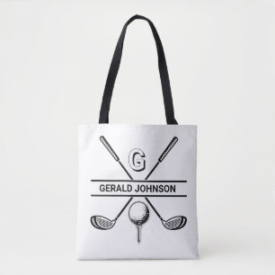 Bolso De Tela Elegante diseño de monograma de golf