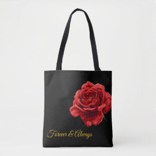 Bolso De Tela Elegante diseño de rosa roja - Elegante Personaliz