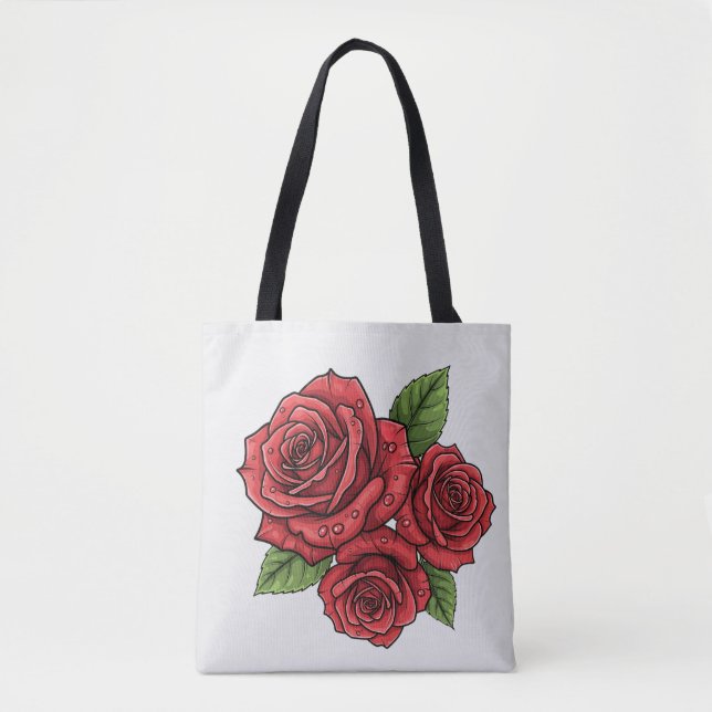 Bolso De Tela Elegante diseño Rosa (Anverso)