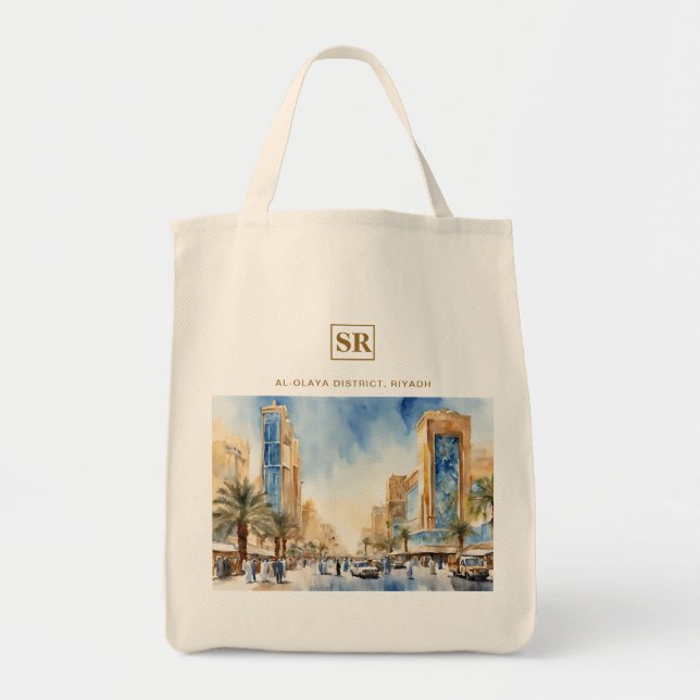 Bolso De Tela Elegante distrito de Al-Olaya, Riyadh Tote Bag (Frente)