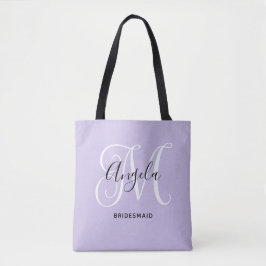 Bolso De Tela Elegante edredora Monograma Pale Lavender