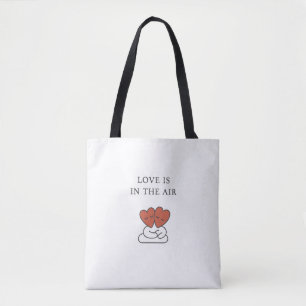 Bolso De Tela Elegante "El amor está en el aire" Abrazando el To