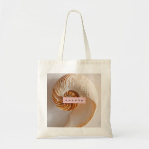 Bolso De Tela Elegante espiral costera personalizada de conchas