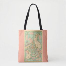 Bolso De Tela Elegante estilo Art Deco Pascua - Bunnios Pastel G