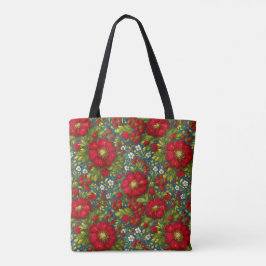 Bolso De Tela Elegante Estiloso Rústico Botánico Floral