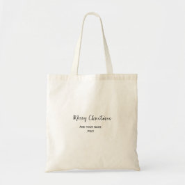 Bolso De Tela Elegante feliz Navidad añadir texto simple