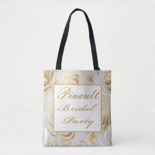Bolso De Tela Elegante fiesta de novias personalizada Gold Monst