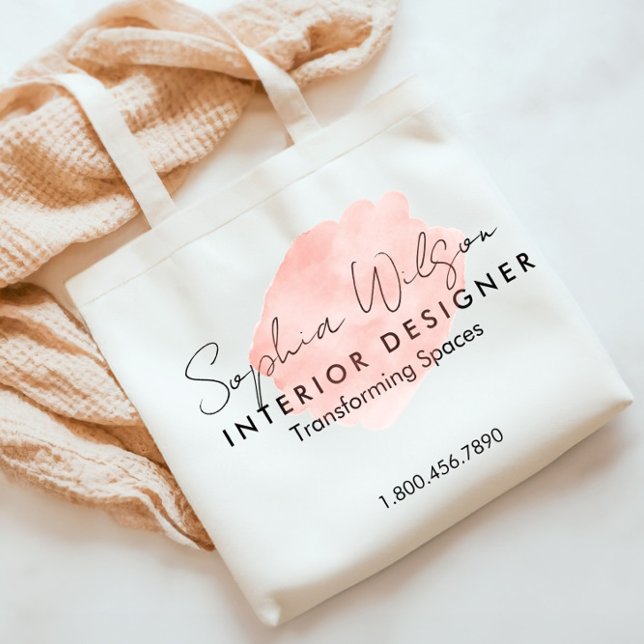 Bolso De Tela Elegante firma de acuarela profesional de negocios (Subido por el creador)