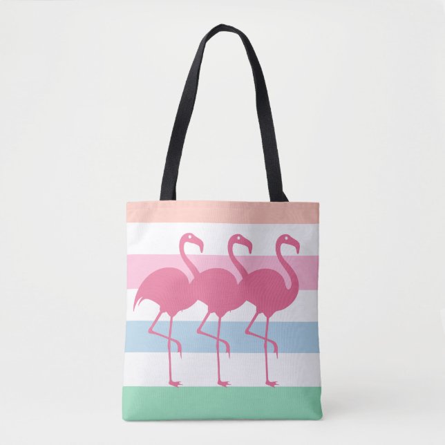 Bolso De Tela Elegante flamenco tropical (Anverso)