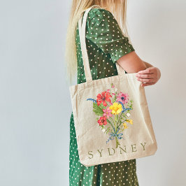 Bolso De Tela Elegante flor silvestre Boho Floral