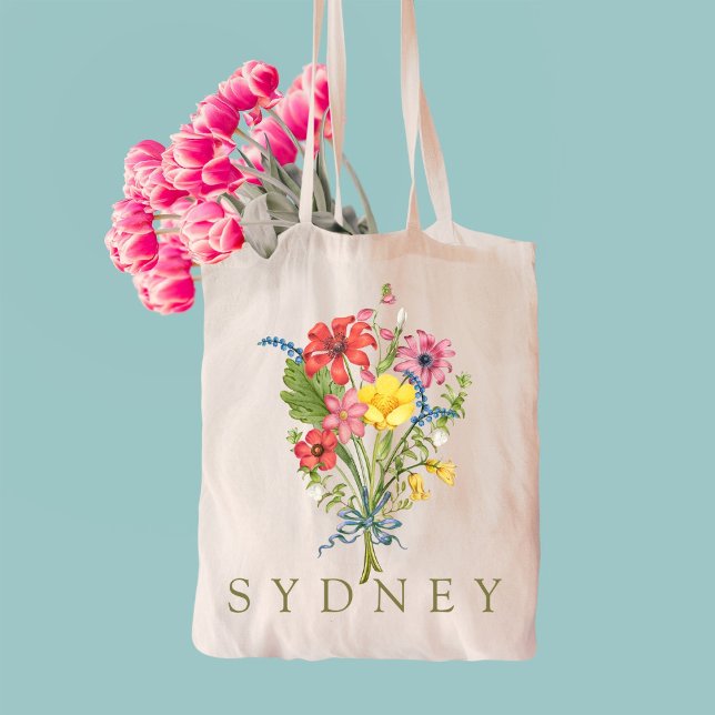 Bolso De Tela Elegante flor silvestre Boho Floral (Subido por el creador)
