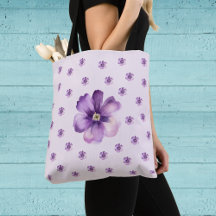 Elegante Floral Acuarela Morada