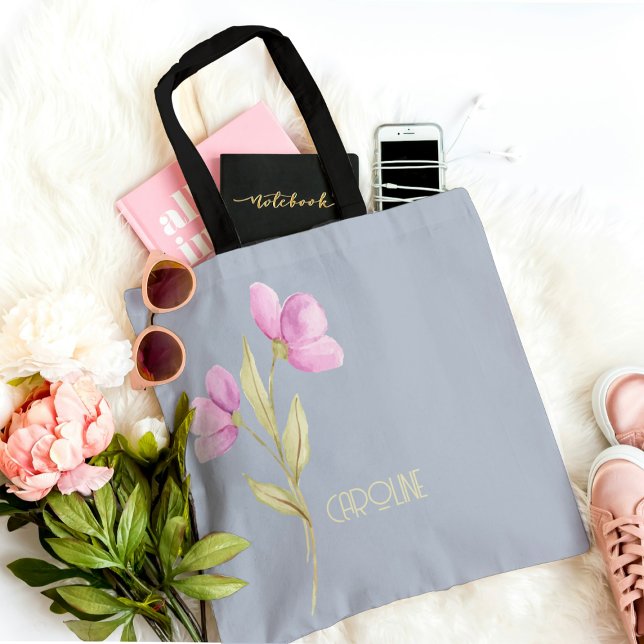 Bolso De Tela Elegante Floral Rosa Verde Boho Lindo (Subido por el creador)