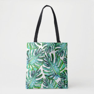 Bolso De Tela Elegante foto tropical de hoja de Hawaii Monstera