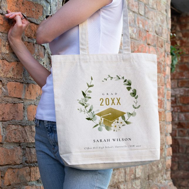 Bolso De Tela Elegante Graduación de Oro de Leafy Botánico (Subido por el creador)