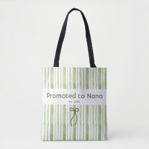 Bolso De Tela Elegante Grandmillennial Verde Salvia Raya Retro