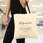 Bolso De Tela Elegante guión de gitano cita de Stepmom<br><div class="desc">Personaliza a tu madrastra para crear un regalo único. Una manera perfecta de mostrarle lo increíble que es cada día. Diseñado por Thisisnotme©</div>