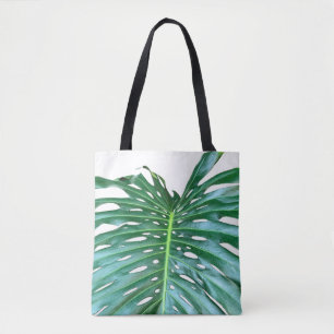 Bolso De Tela Elegante hoja de hoja de palma selva tropical selv
