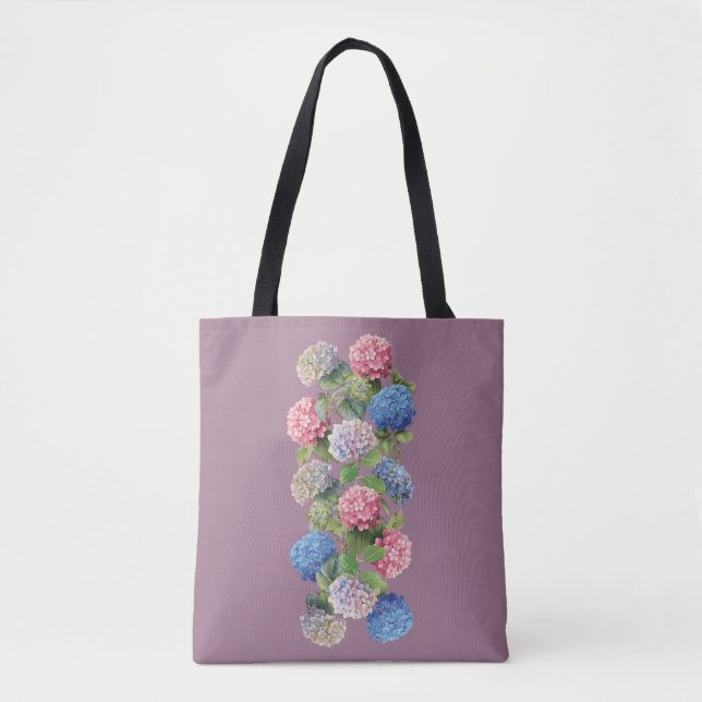 Bolso De Tela Elegante Hydrangea Floral Tote Bag (Anverso)