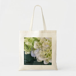 Bolso De Tela Elegante Hydrangea Monograma Personalizado Amor Bi