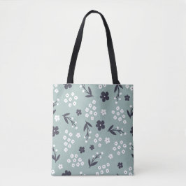 Bolso De Tela Elegante Ilustracion floral de mano