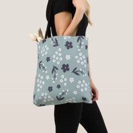 Bolso De Tela Elegante Ilustracion floral de mano
