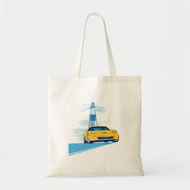 Bolso De Tela Elegante Ilustracion Vette Cruise (Frente)
