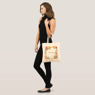 Bolso De Tela Elegante Invitación de Regadera Nupcial de Nombre