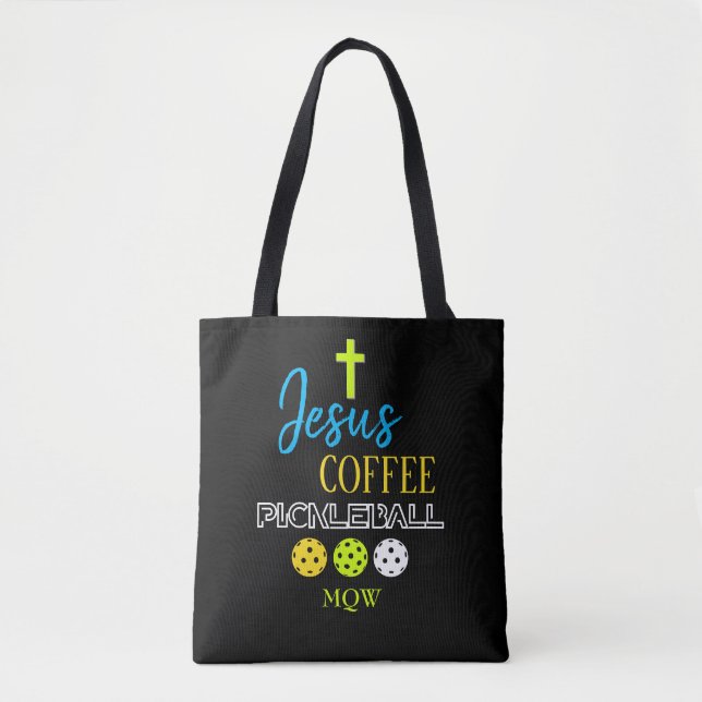 Bolso De Tela Elegante JESUS Coffee Pickleball (Anverso)