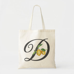 Bolso De Tela Elegante juego de lemas monograma inicial