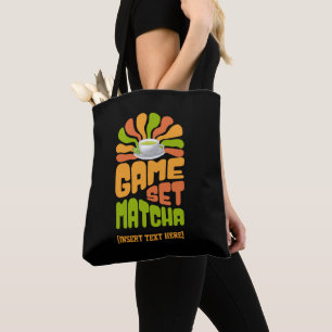 Bolso De Tela Elegante JUEGO SET MATCHA Fun Latte Drinker