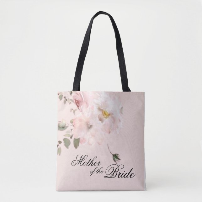 Bolso De Tela Elegante madre floral rosa del Tote de novia (Anverso)