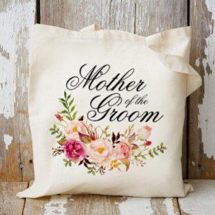 Bolso De Tela Elegante madre floral rústica del Groom
